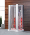 Infrarot Dampfsauna Dampfdusche Sauna 3 in 1! XL Ausführung 160 x 95 x 215 cm Alu white ab Lager